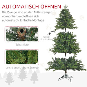 Künstlicher Weihnachtsbaum – 1,8 m, realistisches Nadelkleid, flammhemmend