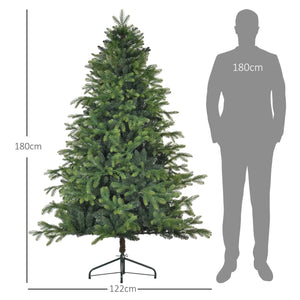 Künstlicher Weihnachtsbaum – 1,8 m, realistisches Nadelkleid, flammhemmend