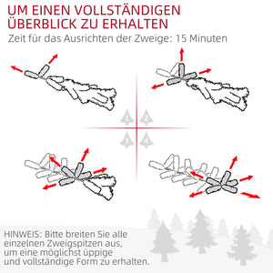 Künstlicher Weihnachtsbaum – 1,8 m, realistisches Nadelkleid, flammhemmend