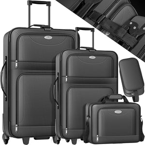 Kofferset 4tlg  | Reisekoffer-Set mit Rollen | Komplettes 4er Set