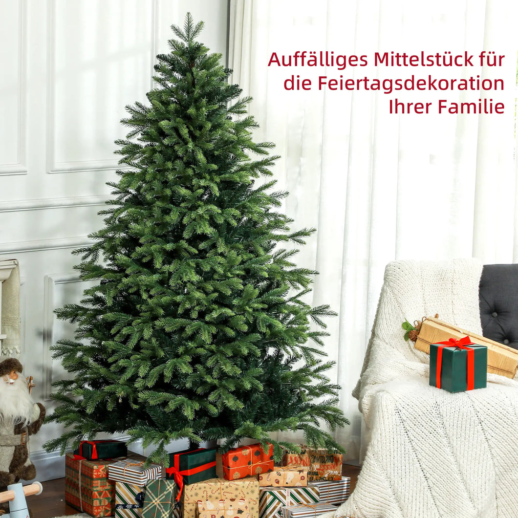 Künstlicher Weihnachtsbaum – 1,8 m, realistisches Nadelkleid, flammhemmend