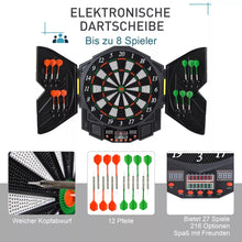 Laden Sie das Bild in den Galerie-Viewer, Dartscheiben-Set, LED Anzeige, Soundeffekte, 12 Darts 12 Dartköpfe für 8 Spieler