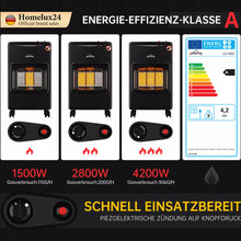 Laden Sie das Bild in den Galerie-Viewer, Gasheizofen – Effizient, mobil und leistungsstark. 4200 Watt!