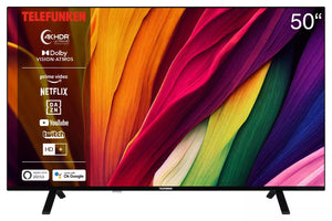 Telefunken Fernseher 50 Zoll (1,27 Meter) Smart TV 4K UHD Dolby Vision HDR Triple-Tuner HD+