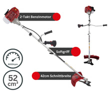 Laden Sie das Bild in den Galerie-Viewer, Freischneider Benzin – Motorsense max. 3PS, 42cm, 2-Takt