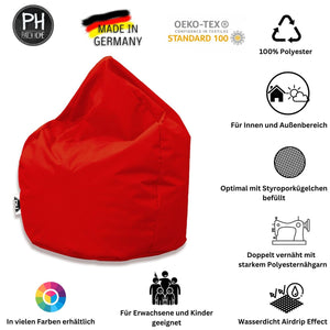 Sitzsack extra groß. XXXL 470 Liter Inhalt. Befüllt. Praktisch. Bequem.