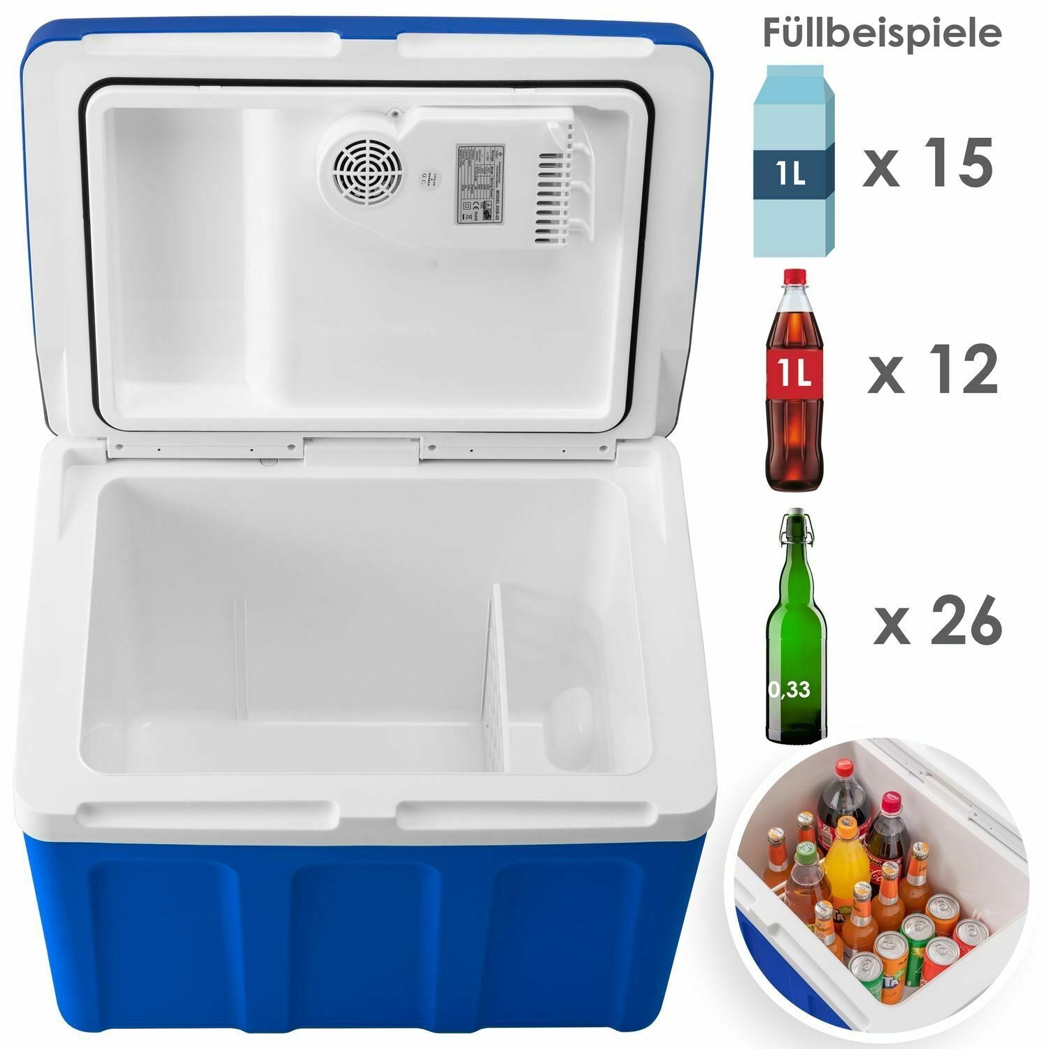40 Liter Kühlbox, mobile Kühltruhe, Mini-Kühlschrank 12 Volt / 230 Vol –  Premium Box GmbH